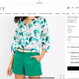 LOFT petites floral blouse woman’s NWOT